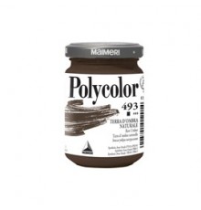 Colore vinilico Polycolor vasetto 140 ml terra d'ombra naturale Maimeri