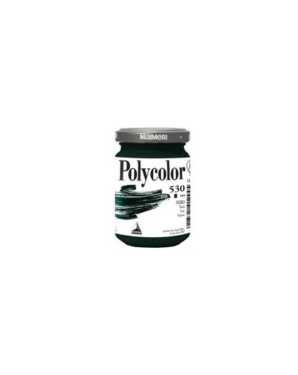 Colore vinilico Polycolor vasetto 140 ml nero Maimeri