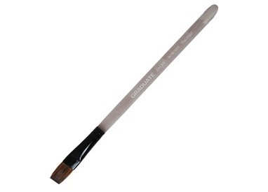 Pennello pelo pony piatto quadrato Graduate n.1 manico corto Daler Rowney