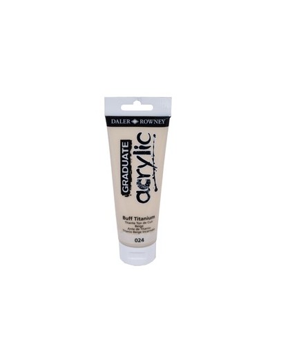 Colore acrilico fine Graduate tubo 120 ml titanium buff Daler Rowney