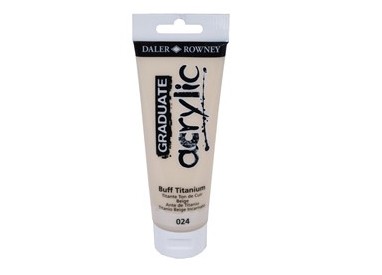 Colore acrilico fine Graduate tubo 120 ml titanium buff Daler Rowney