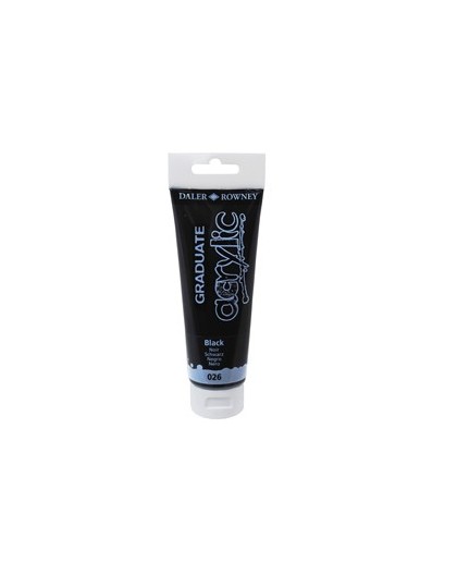 Colore acrilico fine Graduate tubo 120 ml nero Daler Rowney