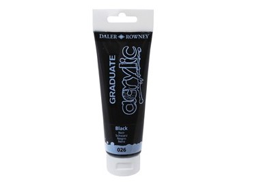 Colore acrilico fine Graduate tubo 120 ml nero Daler Rowney