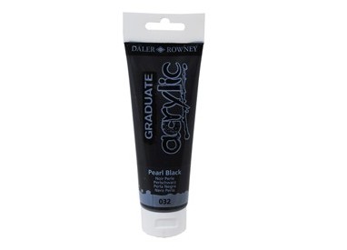 Colore acrilico fine Graduate tubo 120 ml nero perla Daler Rowney