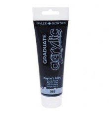 Colore acrilico fine Graduate tubo 120 ml grigio di Payne Daler Rowney