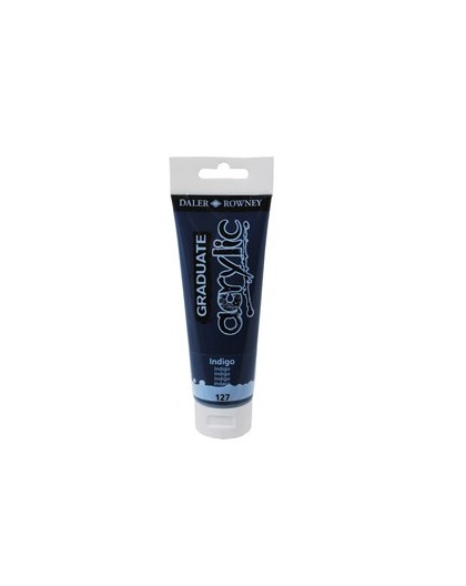Colore acrilico fine Graduate tubo 120 ml indigo Daler Rowney