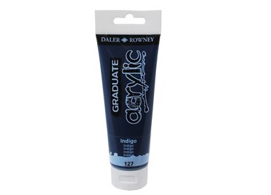 Colore acrilico fine Graduate tubo 120 ml indigo Daler Rowney