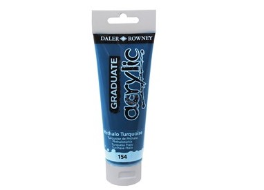 Colore acrilico fine Graduate tubo 120 ml turchese ftalo Daler Rowney