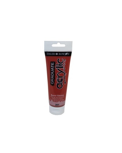 Colore acrilico fine Graduate tubo 120 ml terra Siena bruciata Daler Rowney