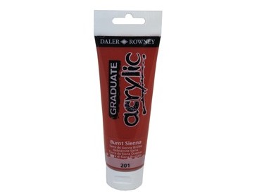Colore acrilico fine Graduate tubo 120 ml terra Siena bruciata Daler Rowney