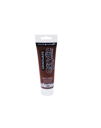 Colore acrilico fine Graduate tubo 120 ml terra d'ombra bruciata Daler Rowney