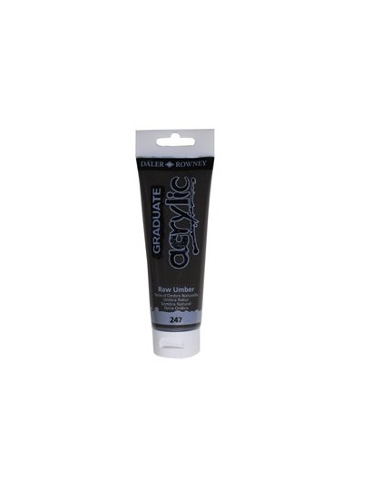 Colore acrilico fine Graduate tubo 120 ml terra d'ombra naturale Daler Rowney