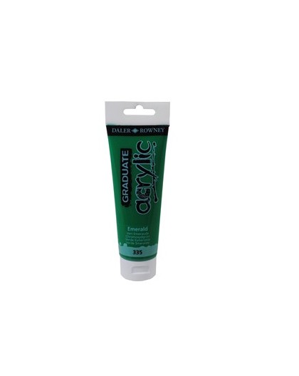 Colore acrilico fine Graduate tubo 120 ml verde smeraldo Daler Rowney