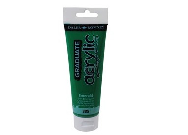 Colore acrilico fine Graduate tubo 120 ml verde smeraldo Daler Rowney