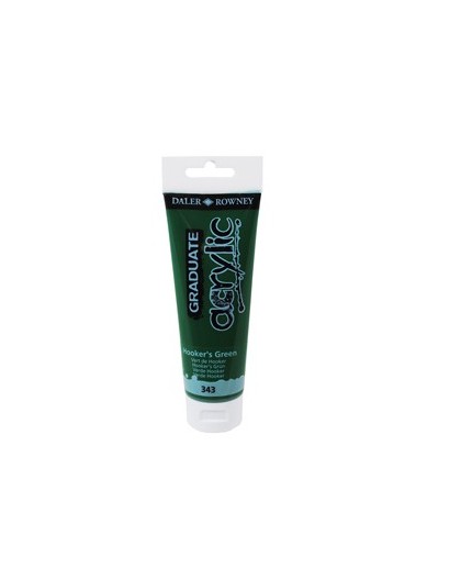 Colore acrilico fine Graduate tubo 120 ml verde Hooker Daler Rowney