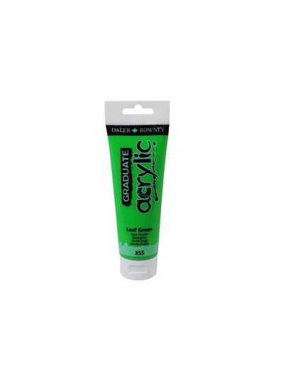 Colore acrilico fine Graduate tubo 120 ml verde foglia Daler Rowney