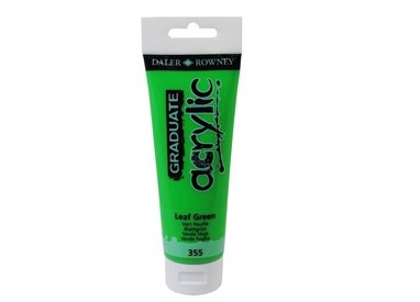 Colore acrilico fine Graduate tubo 120 ml verde foglia Daler Rowney