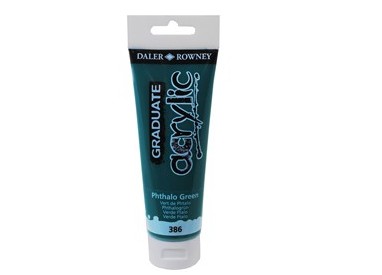 Colore acrilico fine Graduate tubo 120 ml verde ftalo Daler Rowney