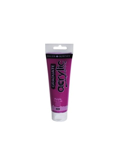 Colore acrilico fine Graduate tubo 120 ml porpora Daler Rowney