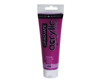 Colore acrilico fine Graduate tubo 120 ml porpora Daler Rowney