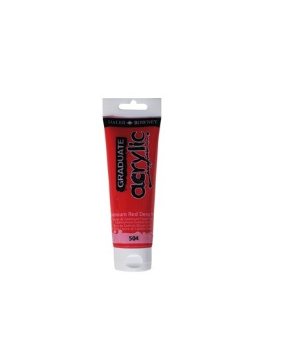 Colore acrilico fine Graduate tubo 120ml rosso cadmio scuro imit. Daler Rowney