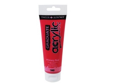 Colore acrilico fine Graduate tubo 120ml rosso primario Daler Rowney