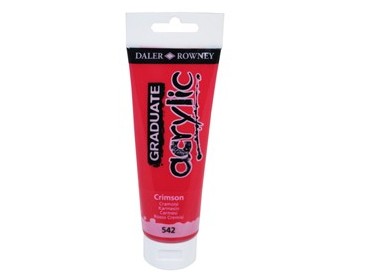 Colore acrilico fine Graduate tubo 120ml cremisi Daler Rowney