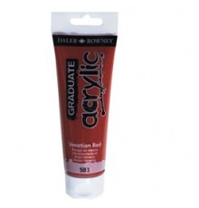 Colore acrilico fine Graduate tubo 120ml rosso Venezia Daler Rowney