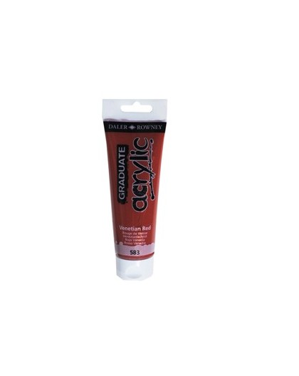 Colore acrilico fine Graduate tubo 120ml rosso Venezia Daler Rowney
