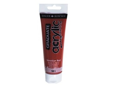 Colore acrilico fine Graduate tubo 120ml rosso Venezia Daler Rowney