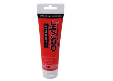 Colore acrilico fine Graduate tubo 120ml vermiglione Daler Rowney