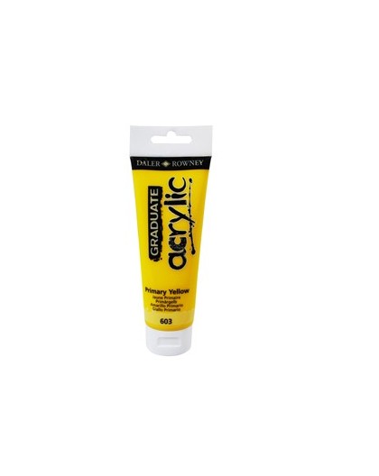 Colore acrilico fine Graduate tubo 120ml giallo primario Daler Rowney