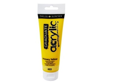 Colore acrilico fine Graduate tubo 120ml giallo primario Daler Rowney