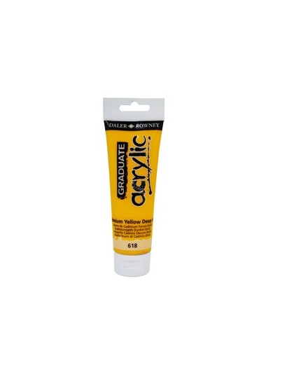Colore acrilico fine Graduate tubo 120ml giallo cadmio scuro im. Daler Rowney