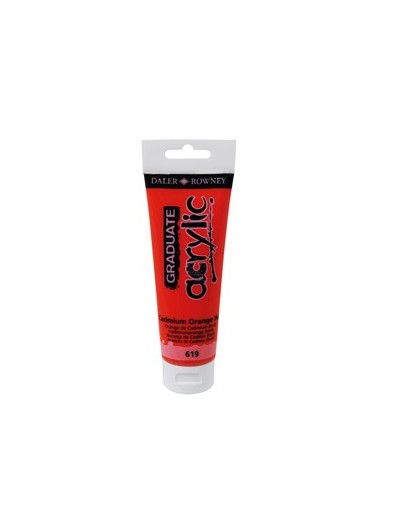 Colore acrilico fine Graduate tubo 120ml arancio cadmio scuro im. Daler Rowney