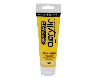 Colore acrilico fine Graduate tubo 120ml giallo Napoli Daler Rowney