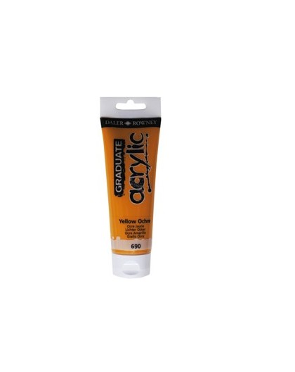 Colore acrilico fine Graduate tubo 120ml giallo ocra Daler Rowney