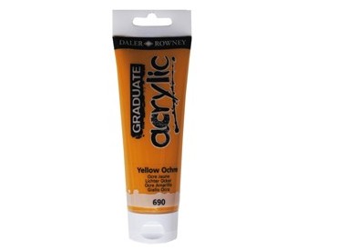 Colore acrilico fine Graduate tubo 120ml giallo ocra Daler Rowney