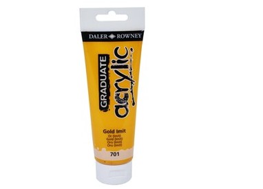 Colore acrilico fine Graduate tubo 120ml oro imit. Daler Rowney