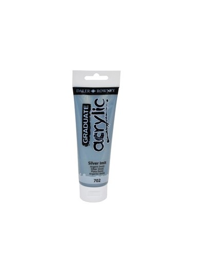 Colore acrilico fine Graduate tubo 120ml argento imit. Daler Rowney