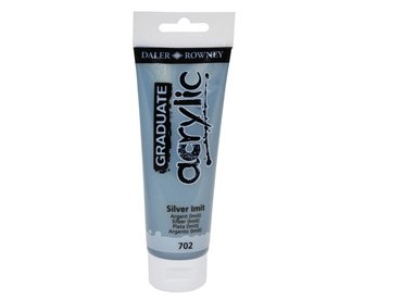 Colore acrilico fine Graduate tubo 120ml argento imit. Daler Rowney