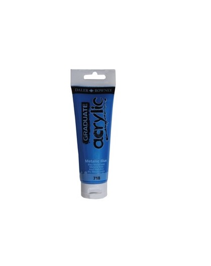 Colore acrilico fine Graduate tubo 120ml blu metal Daler Rowney