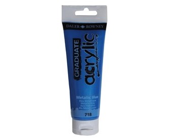 Colore acrilico fine Graduate tubo 120ml blu metal Daler Rowney