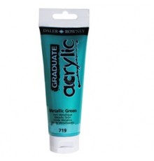 Colore acrilico fine Graduate tubo 120ml verde metal Daler Rowney