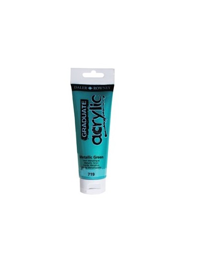 Colore acrilico fine Graduate tubo 120ml verde metal Daler Rowney