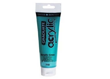 Colore acrilico fine Graduate tubo 120ml verde metal Daler Rowney