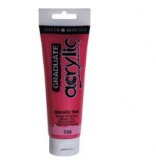 Colore acrilico fine Graduate tubo 120ml rosso metal Daler Rowney