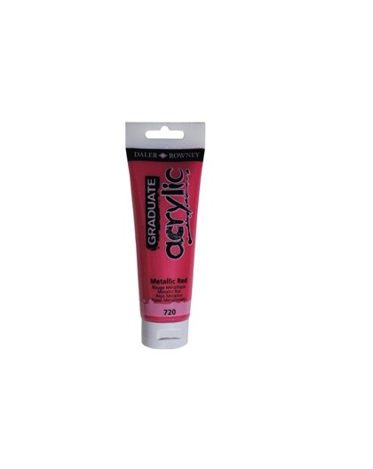 Colore acrilico fine Graduate tubo 120ml rosso metal Daler Rowney