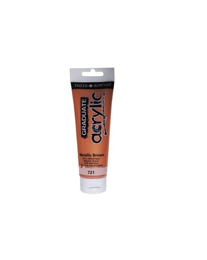 Colore acrilico fine Graduate tubo 120ml marrone metal Daler Rowney