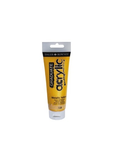Colore acrilico fine Graduate tubo 120ml giallo metal Daler Rowney